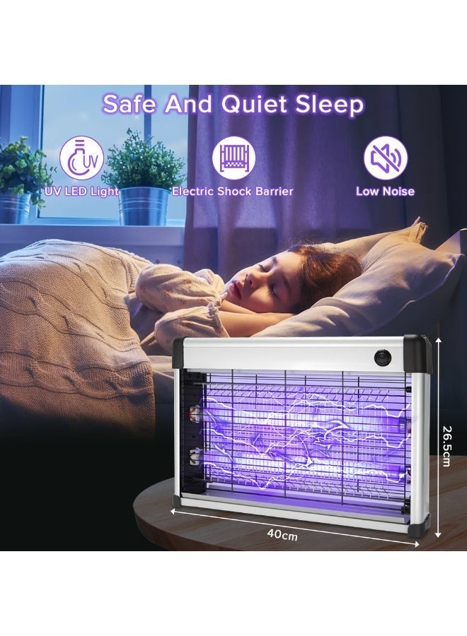 Naxifly Mosquito Killer,20W Fly and Insect Killer UV Light Electric Bug Zapper,2800V Electric Mosquito Killer Fly Killer Wasp Killer with Detachable Hang for Home, Kitchen, Backyard, Camping - Image 4